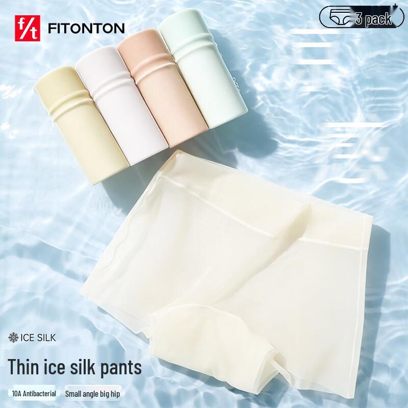 FitonTon Women s Seamless Ice Silk Cooling Boy Shorts 3-Pack 2XL