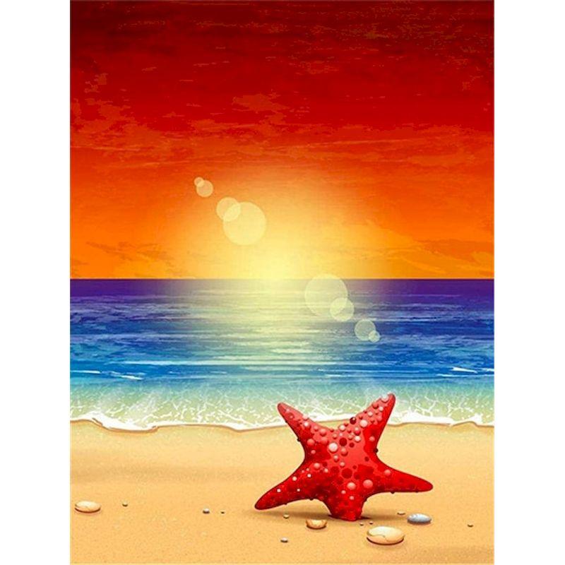 5D Diy Full Round Drill Diamond Painting Cross Stitch Heart Shape Landscape Diamond Embroidery Home Decor Gift