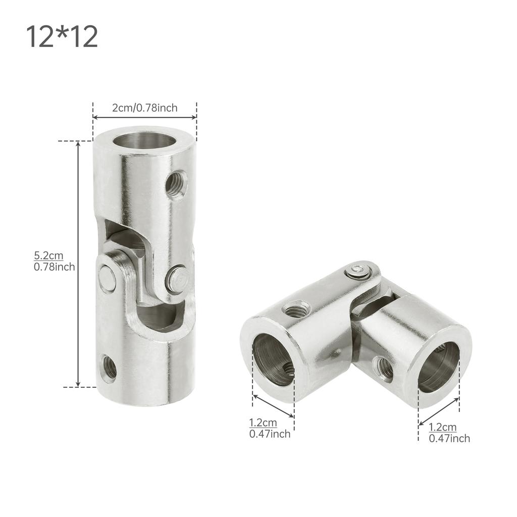 45# Steel Joint Shaft Coupler 360 Degree Rotatable Coupling Steering Connector for RC Model Motor / RC Car / Crawler