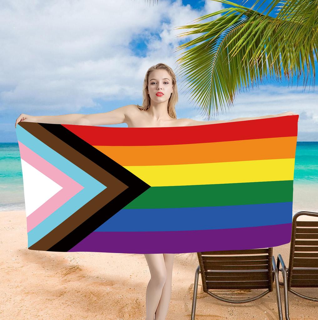 Rainbow Lgbt Printing Beach Towel One Piece Bath Towel 75X150Cm Bathroom Shower Washcloth Home Decor