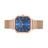 Mathey-Tissot Monsoon Square Rose Gold Tone Stainless Steel Blue Dial Quartz D7917PBU Women's Watch