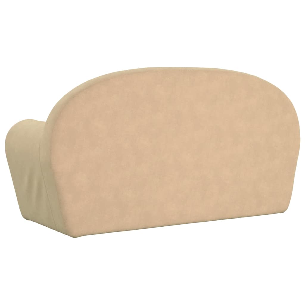 Kids 2 Seater Sofa Cream Soft Plush