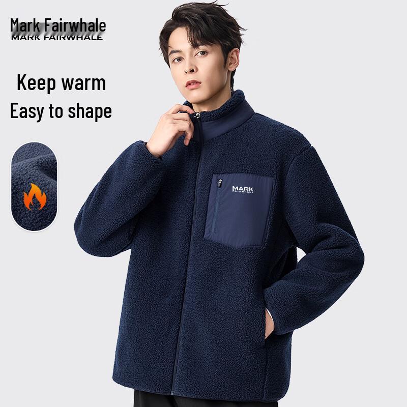 Mark Fairwhale Herren Winter Plüschfleece Stehkragenjacke