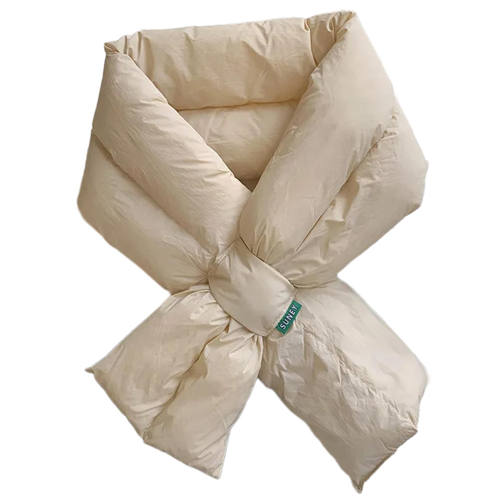 

Модный женский пуховый шарф Легкий стеганый шарф-пуховик Обмотка на шею Теплый для поездок на работу и активного отдыха абрикосовый