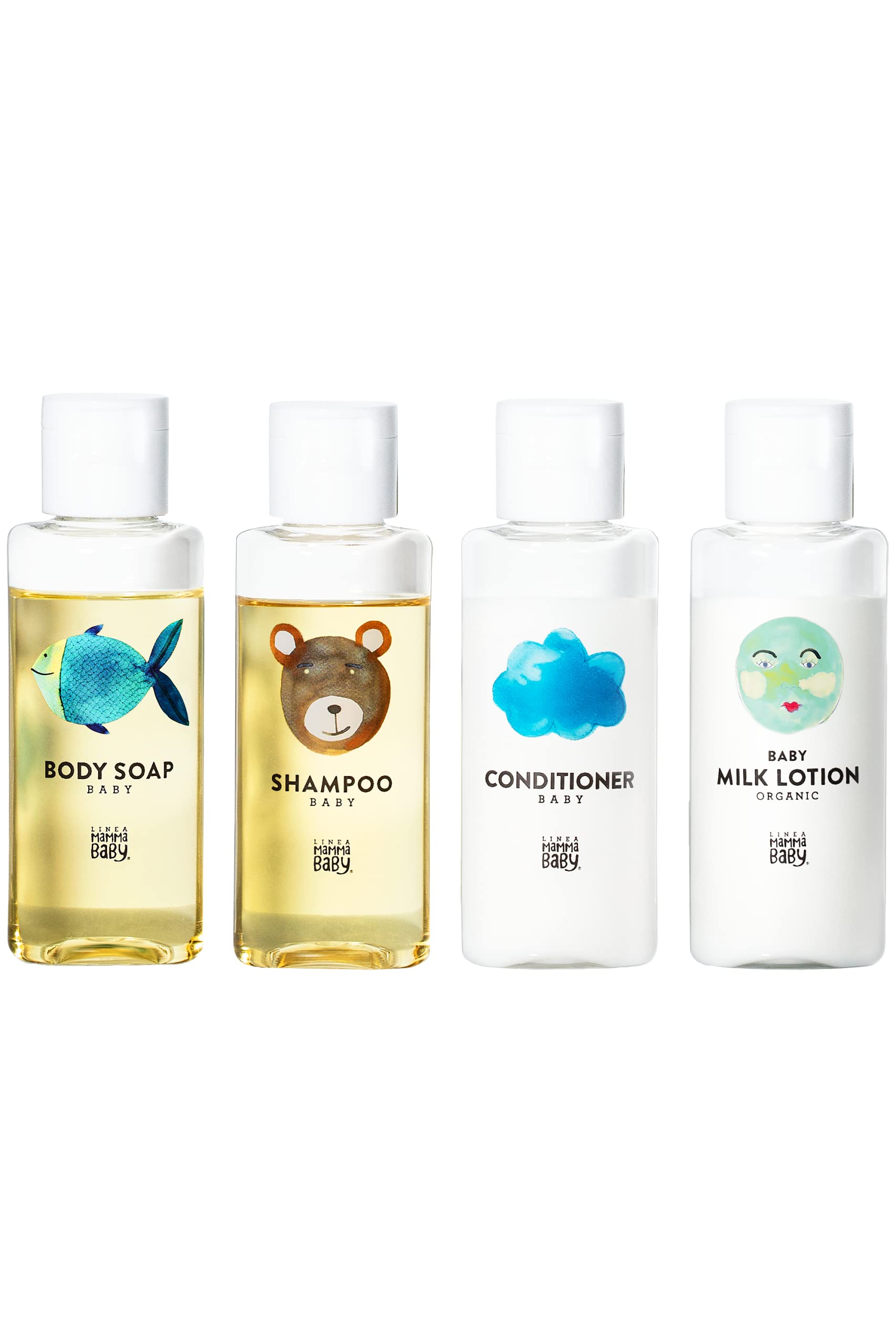 

Мыло для тела Mama Baby x Детский шампунь x Кондиционер x Молочный лосьон Organic Sensitive x 4 [Дорожный набор] (Для путешествий/проб) [Кожа без добавок] (30 мл