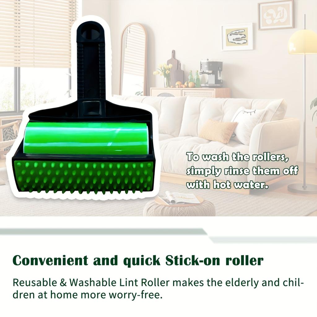 Handheld Lint Roller Pet Hair Remover, Reusable Lint Rollers Washable Lint Roller