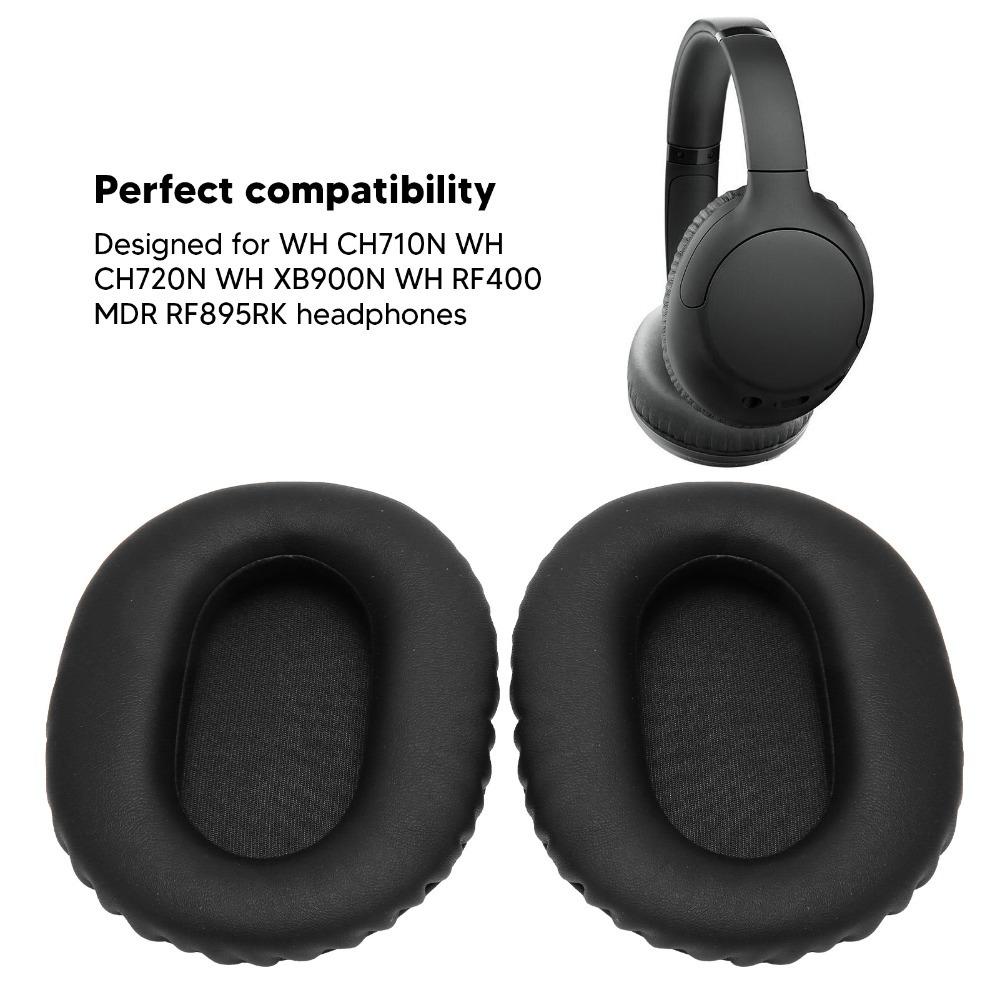 2PCS Leather Replacement Ear Pads Ear Covers for WH CH710N WH CH720N WH XB900N Replacement Parts чёрный