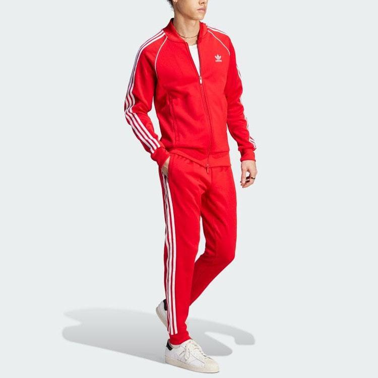 Adidas Adicolor Classics SST Track Pants Better Scarlet/White Men Streetwear IM4543