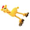 Dog Plush Toy Puppy Chewing Woven Rope Flannel Giraffe Shape Safe Cute for Pet Teeth Cleaning