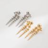 Luxus Metall Mehrschichtig Kugelförmig Perlen Anhänger Ohrringe für Damen Elegant Gold Farbe Kugel Unregelmäßig Ohrringe Design Schmuck