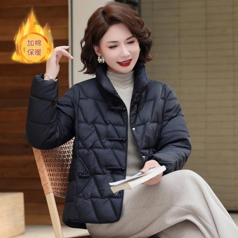 New Cotton-padded Clothes Women's Short Stand-up Collar Small Cotton-padded Clothes Autumn and Winter Cotton-padded Jackets
