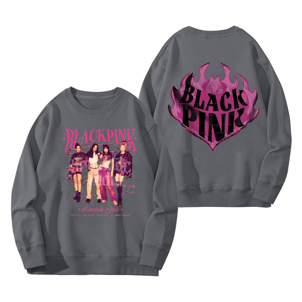 Dámská módní a ležérní mikina s dlouhým rukávem, kulatým výstřihem a potiskem