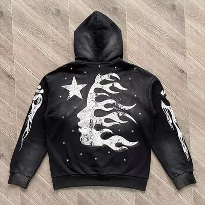 Flare Black Flame Broke Hoodie