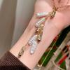 French Retro Irregular Water Drop Pearl Baroque Necklace - Layered Long Sweater Chain for Women