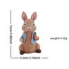 Bunny Figurine Statue Cute Creative Decorative Resin Sculpture Easter Decoration for Office