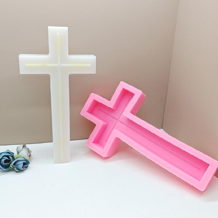 Formy na svíčky ve tvaru kříže pro výrobu mýdla, čokolády, svíček, vánoční dárek