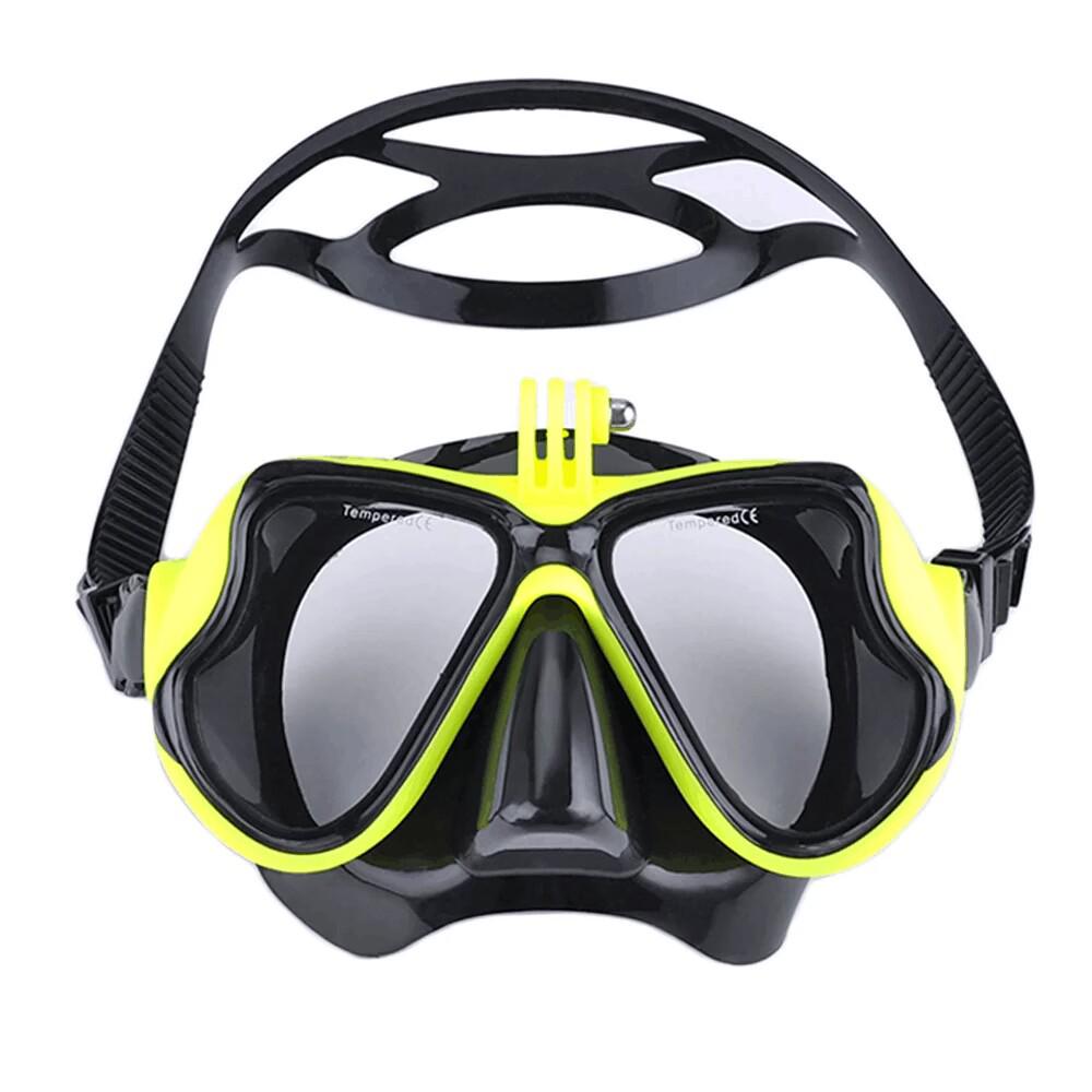 GoPro/SJ4000/Yi Compatible Diving Mask with Camera Mount for Mountain Dogs