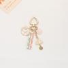 Kawaii Cartoon Pearl Floral Zinc Zinc Alloy Keyring Rabbit Keychain Women Backpack Decor Korean Style Pendant