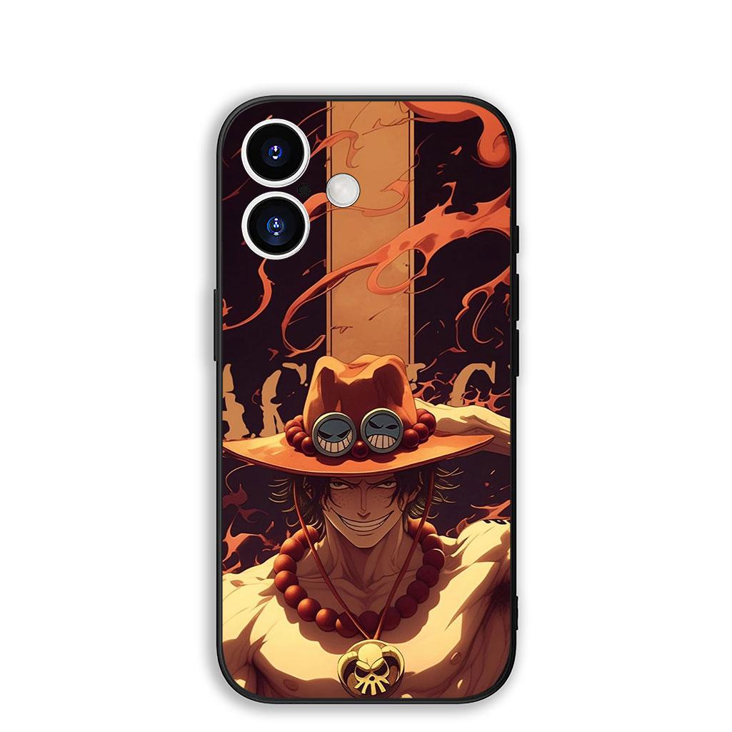 

Cover for Apple iPhone 16 15 14 11 Pro Max 6 7 8 Plus + SE2 SE3 SE 2022 2020 8+ Phone Case Portgas D Ace One Pieces Luffy iPhone 16 Plus