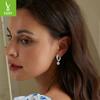 50 Points Moissanite Ear Buckle Women, Simple And High-End S925 Sterling Silver Earrings Earrings Mse040