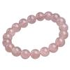 Hongchu Kristall Natürlicher grapefruitfarbener Rosenquarz Armband Cremefarbener Rosa Kristallperlen Armband