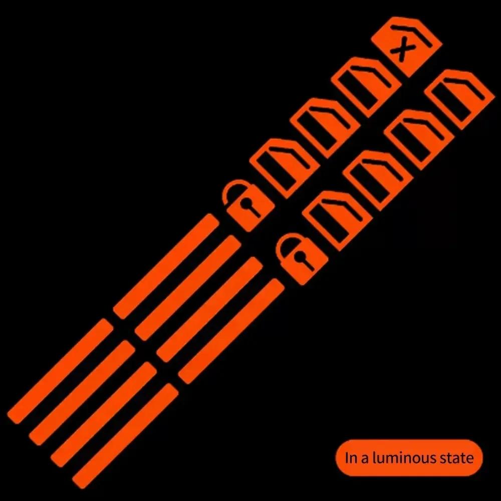 Car Luminous Car Window Button Sticker Night Glowing Lifting Switch Safety Decoration Stickers Door Window Lifter Switch Decals