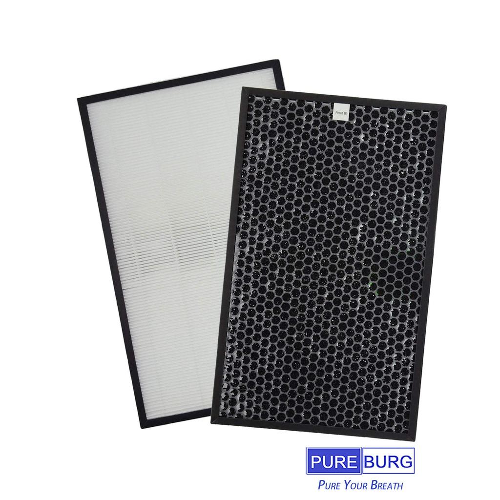 PUREBURG Replacement Filter Compatible with Panasonic Air H13 True HEPA Filter Activated Carbon Filter Set F-ZXFD70 & F-ZXFP70 Set, F-VXF70, F-VXF65,