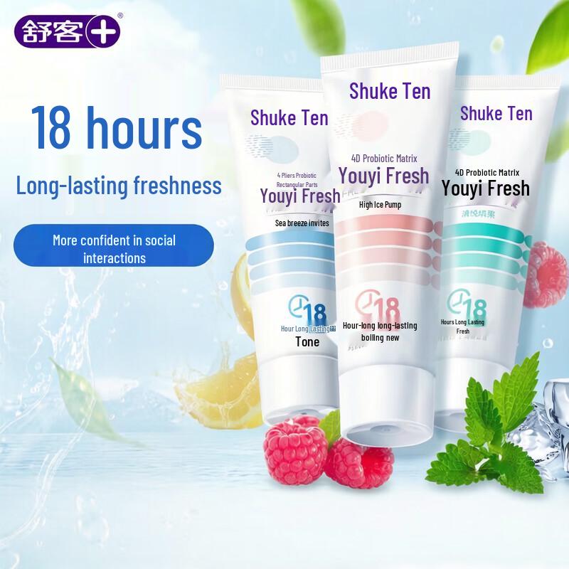 Shuke Youyi Multi-Effect Fresh Toothpaste 3-Pack (Strawberry, Fruit, Mint)