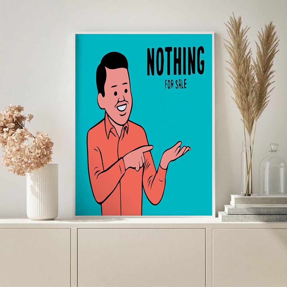 Contemporary Art Funny Cartoon Modern Wall Joan Art Humorous Poster Print Abstract Canvas Painting Living Room Home Decor