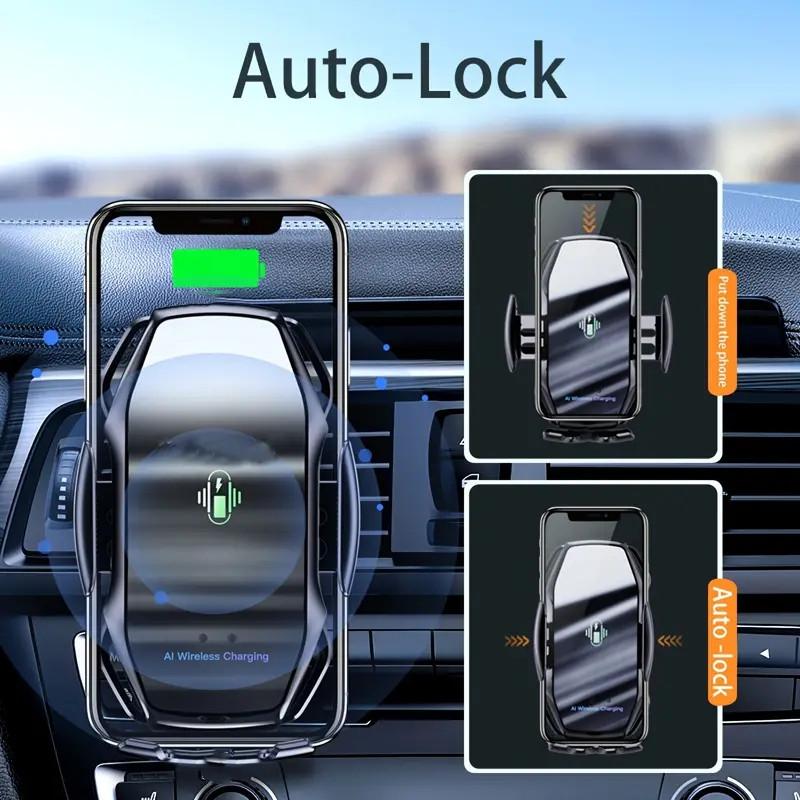 Car Wireless Charger Air Vent Car Phone Holder Mount Fast Charging Station Car Bracket Auto Clamping for iPhone Samsung Xiaomi