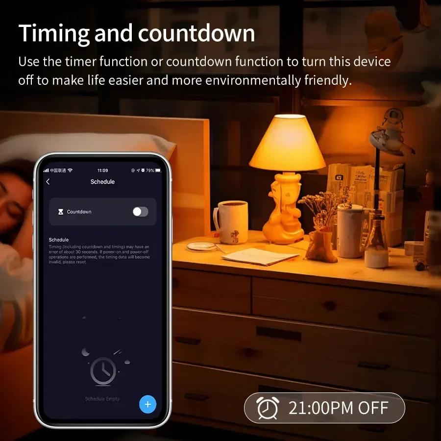 Tuya Bluetooth Smart LED Glühbirne E27 9W Glühbirne RGB Dimmbare LED Lampe 220V 110V Smart Life App Steuerung Für Schlafzimmer Dekor Beleuchtung