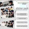 Korean Star Laser Sticker Pack - 50 Sheet DIY Stationery Decoration