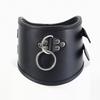 Gothic Cosplay Role Play Costume of Black Tall PU Leather Buckle Posture Collar for Adult Choker Neck Stretching