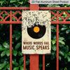 2D Flat, 1pc Vintage Metal Sign "Where Words Fail Music Speaks" - Music-Themed Wall Decor with Vinyl Record & Musical Notes - Aluminium Poster for