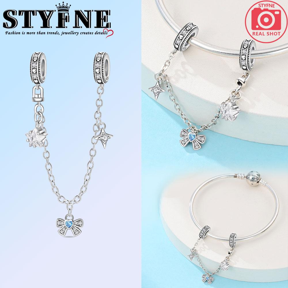 Copper Bow Charms Copper Pink Heart-Shaped Bow Pendants Charms Beads Fit Original Bangle Bracelets Diy Jewelry