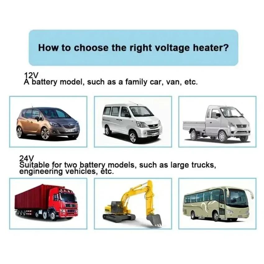 1 Pcs Powerful 400 1000W Car Heater Fan 12V 24V Windshield Defroster Air Heater For Auto Van RV Motorhome Trailer Trucks