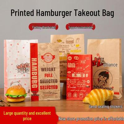 Zesílená Kraftová Taška na Jídlo s Sebou pro Burgery a Smažené Kuře