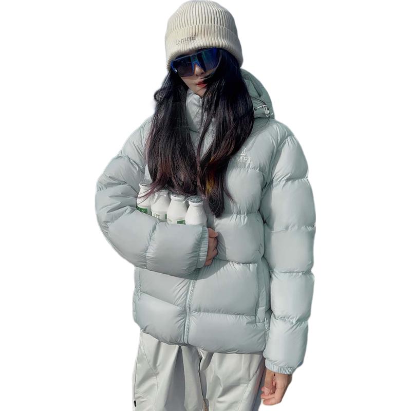 CAMEL Black Diamond Gold Foil Heat-Retaining Detachable Hood Down Jacket