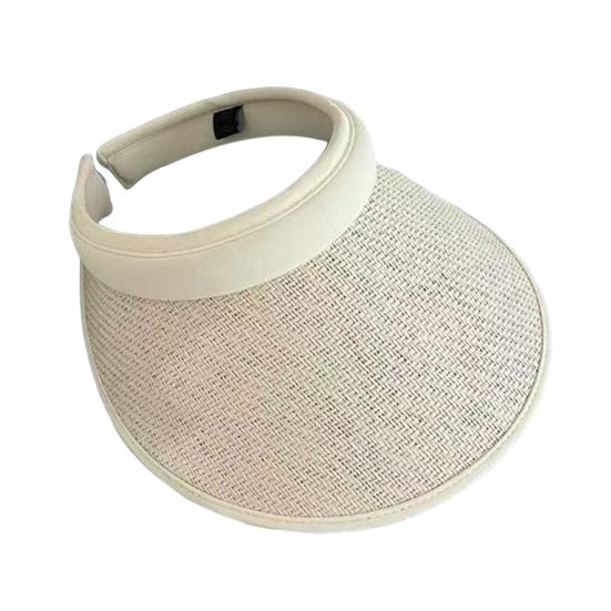 Summer Lightweight Sun Hat with And Rear Hat Foldable Straw Hollow Top Headband