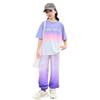 Girls' Trendy Summer Street Style Set, Sporty Fashion for Ages 8-9