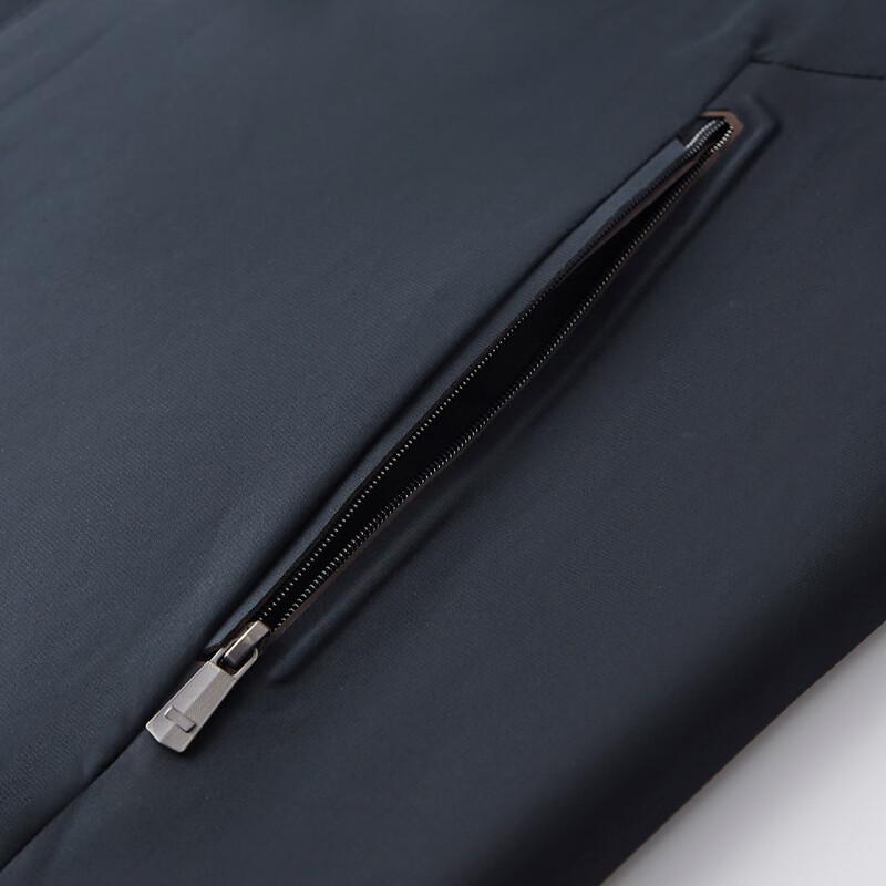 Shanshan Men's Winter Silk-Lined Detachable Hood Padded Jacket