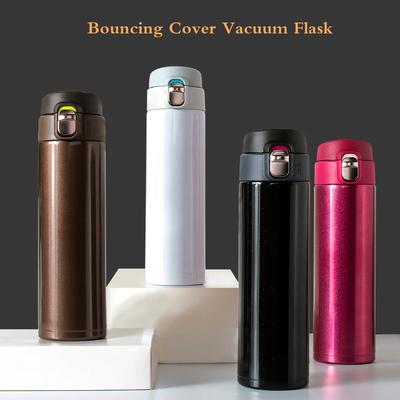 Couvercle rebondissant en acier inoxydable de 500ML, flacon sous vide, tasse Thermos, café, thé, lait, bouteille Thermo