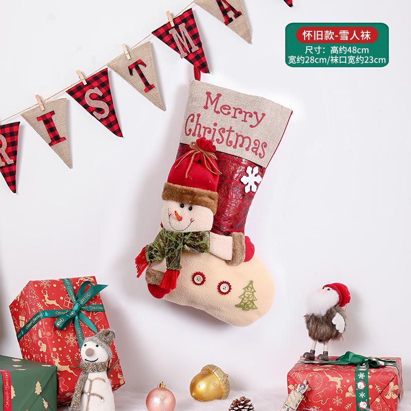 Neue Weihnachtsdekorationen High-End Cartoon Weihnachtsstrümpfe dreidimensionale Socken Geschenktüte dekorative Socken Anhänger
