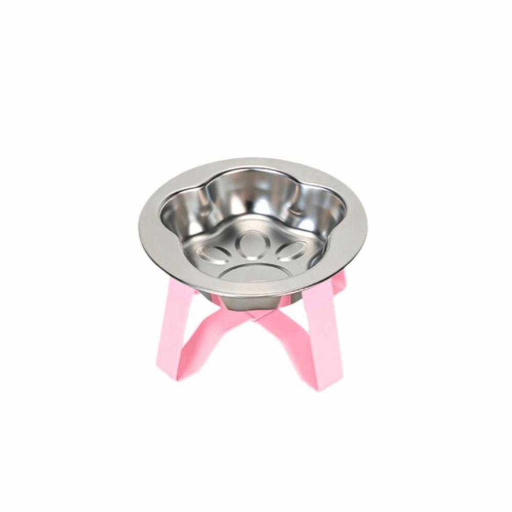 Large Diameter Stainless Steel Cat Bowl Detachable Dog Drinking Bowl Feeding Bowl  Pet Feeding розовый
