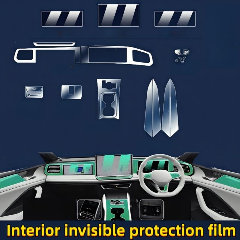For -2026 Volkswagen Tiguan L Pro Car Dashboard Multimedia Navigation Transparent Anti-Scratch Soft Protection Film