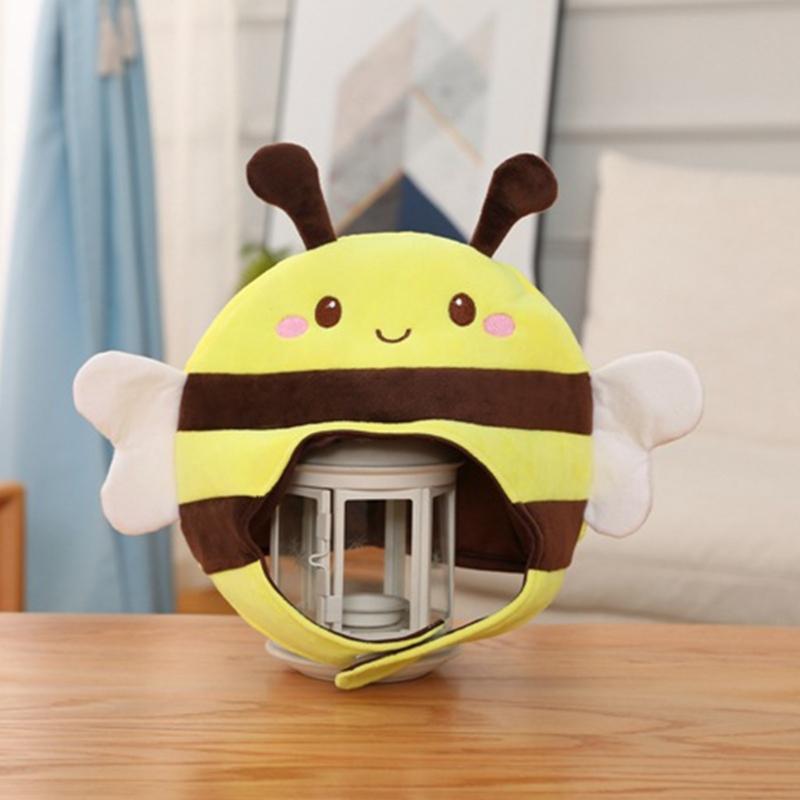 3D Honeybee Hat for Adult Children Cartoon Plush Hat Party Headgear Festival Holiday Photo Props Cap Costume Accessories