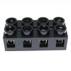 500V 60A 4 Position Double Row Screw Terminal Block Dual Row Electrical Barrier Terminal Strip Block, Black