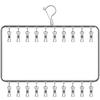 Stainless steel hanger with clothespins, vertical design, for indoor and outdoor drying, socks, underwear, towels, laundry supplies, clothes drying ra