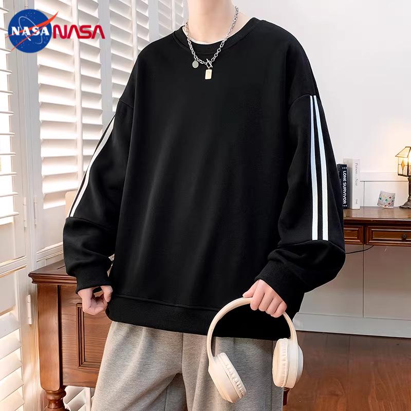 

NASA Men s Plus Size Trendy Loose Hoodie - Casual Autumn/Winter Top for Extra Large Sizes 2XL (160-180 jin)