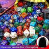 42Pcs Polyhedral DND Dice Set with Black Drawstring Pouch Color-Coded Faces RPG D&D Tabletop Game  ZSY